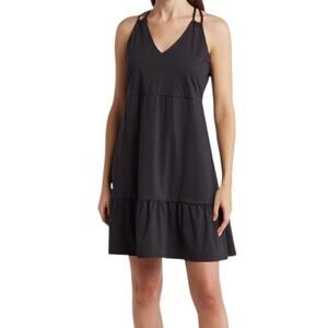 Tommy Bahama dress double strap cover up black size Small S